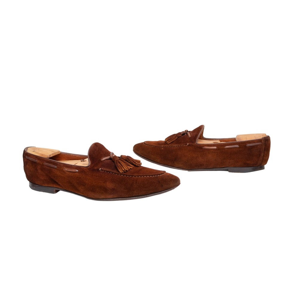 Suitsupply Mens Brown Suede Tassel Loafers Made in Italy Size 11.5 US 44.5 EU